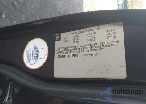 2008 Cadillac Dts 1Sc из США, поврежденный, VIN 1G6KD57Y68U185698